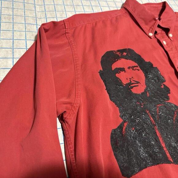 Che Guevara Button-Up Mens Large 100% Cotton Tribal Cowboy Vintage 90s - Picture 9 of 15